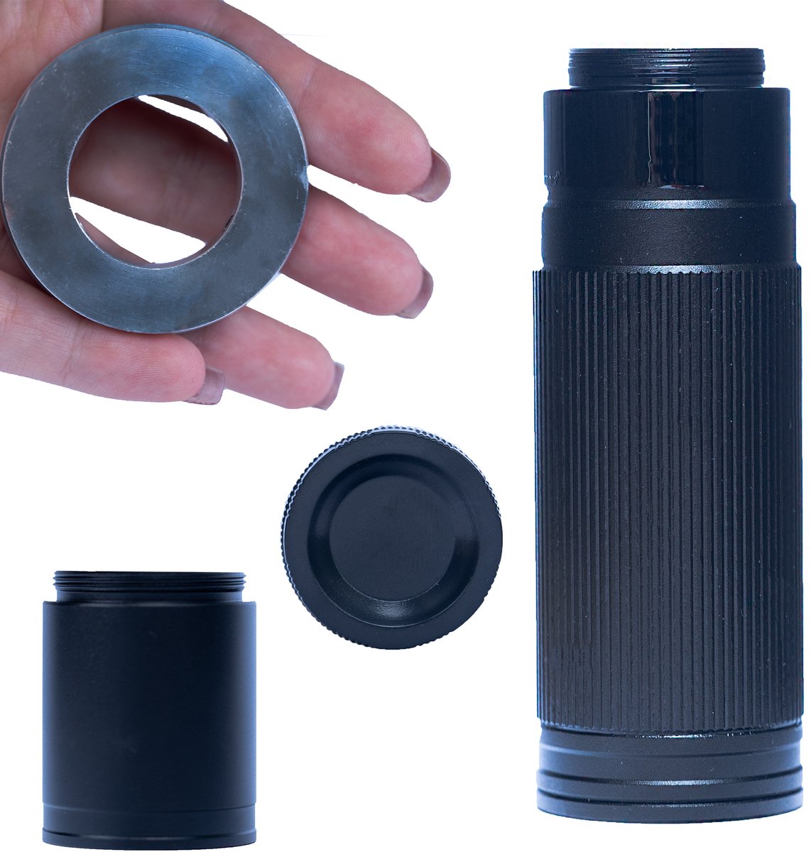 Rosfix Objectief ODM-130X - C-Mount Lens 130x - Werkafstand 50-350 mm, Veld 3,1-66 mm, 25 mm C-Mount