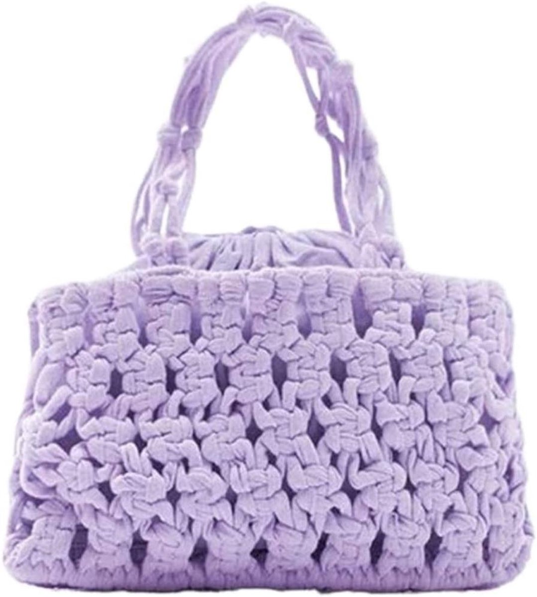 Strandtas Woven Bag - Handtas Schoudertas - Zomerse Uitjes - Handgemaakt Stijlvol Ontwerp - 28 x 20 x 10 cm