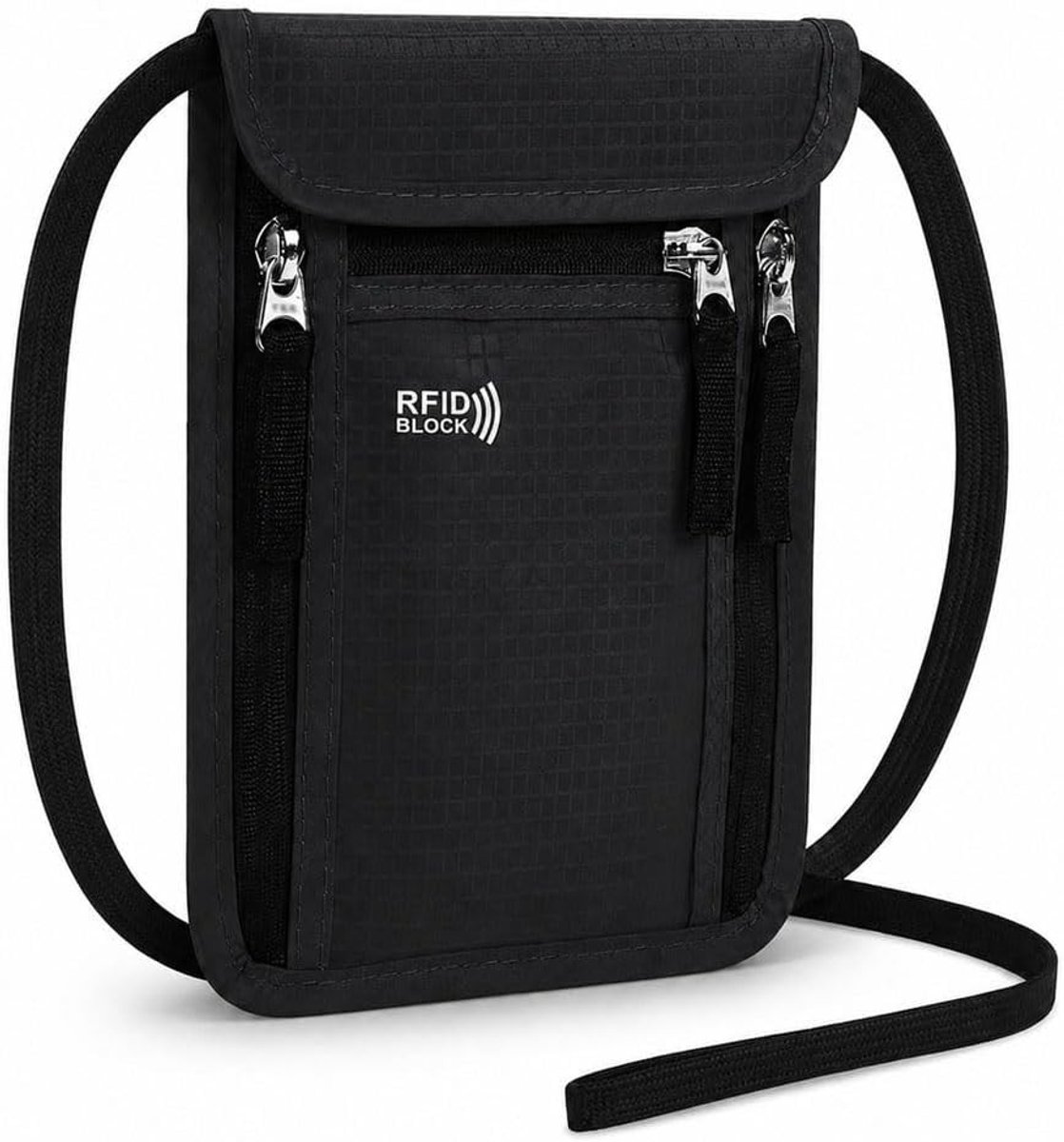 Borsttas - Zwart - 19 x 15 cm - Waterdichte Diefstalbestendige Tas met RFID-bescherming - Voor Reizen en Dagelijks Gebruik