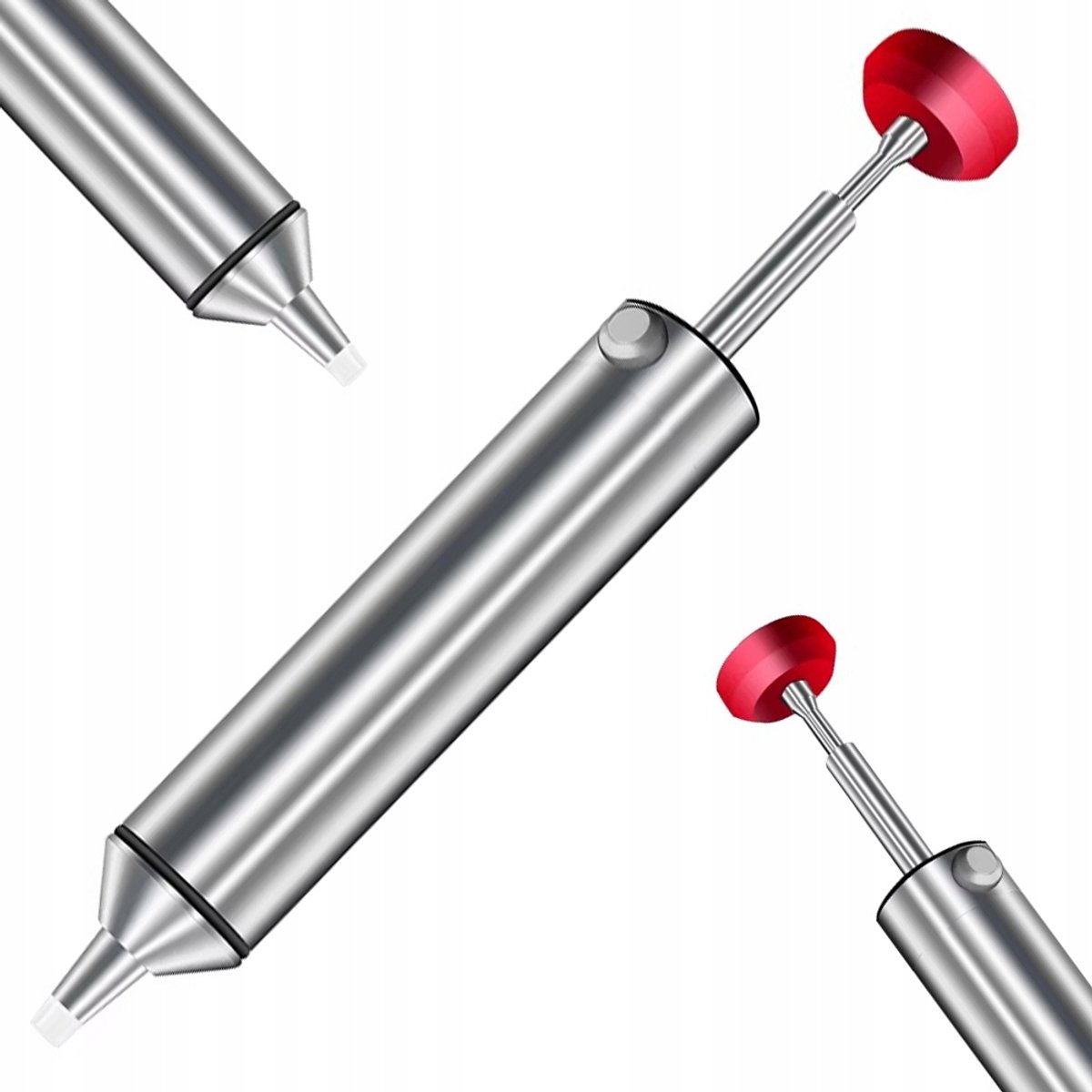 Rosfix Soldeerzuiger Handpomp - Hoge Vacuüm, Hittebestendig Nylon - Metaal+Nylon, Compact