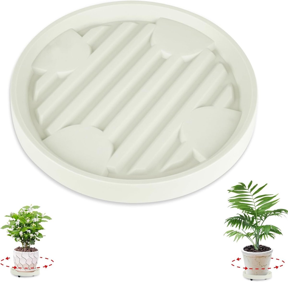 Ronde Plant Roller voor Potten tot 22 cm - Verplaatsbare Plantenroller met 50 kg Draagvermogen voor Woonkamer, Balkon en Kantoor
