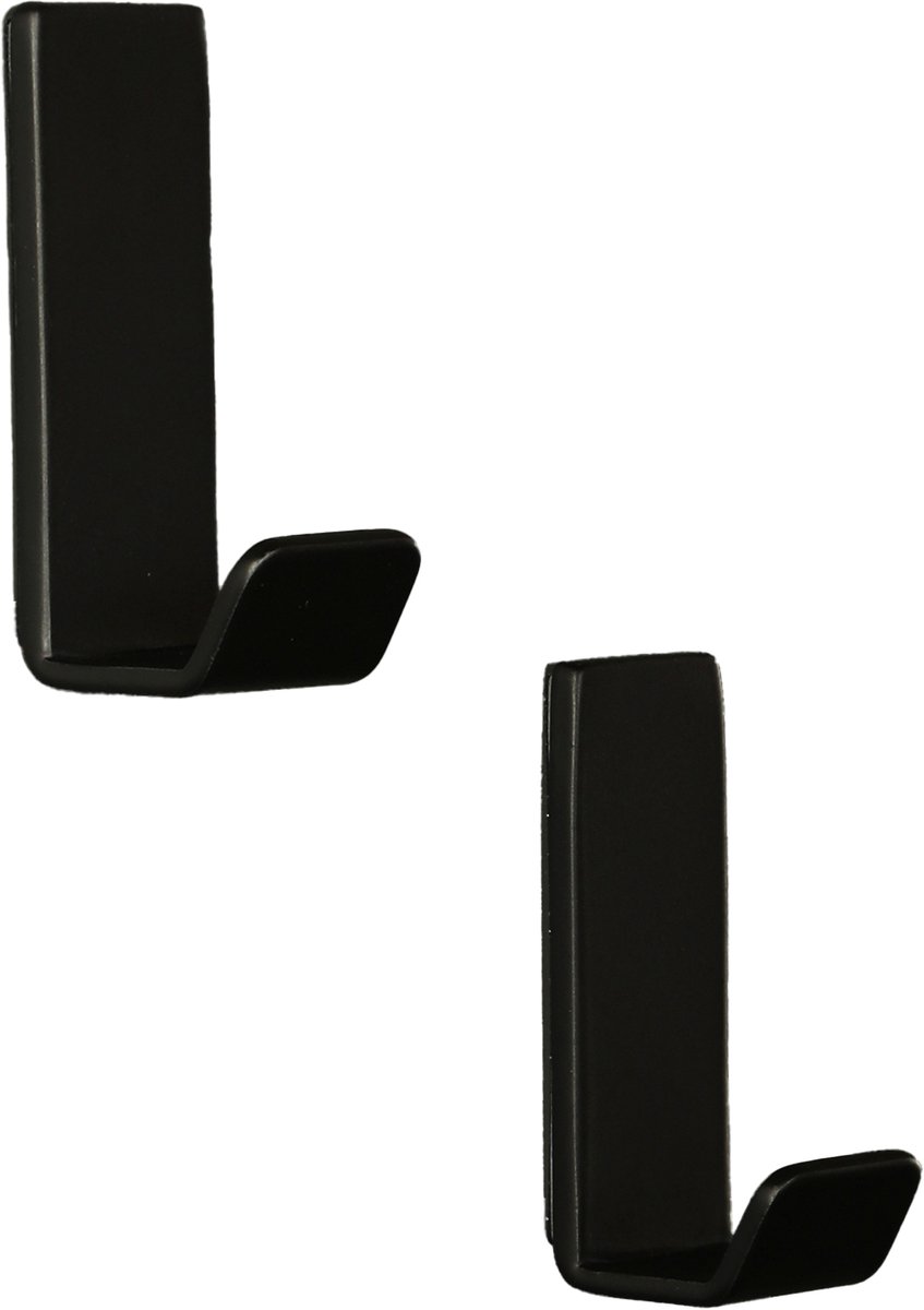 Magnetische Haak Recht Zwart - 2 Stuks - Kamer26