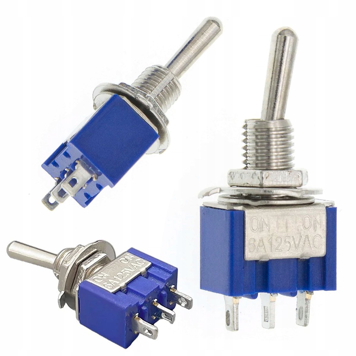 Rosfix Hebeelschakelaar MTS-102 - On-On Schakelaar - 3A/250V 6A/125V, 3 Polen 2 Posities