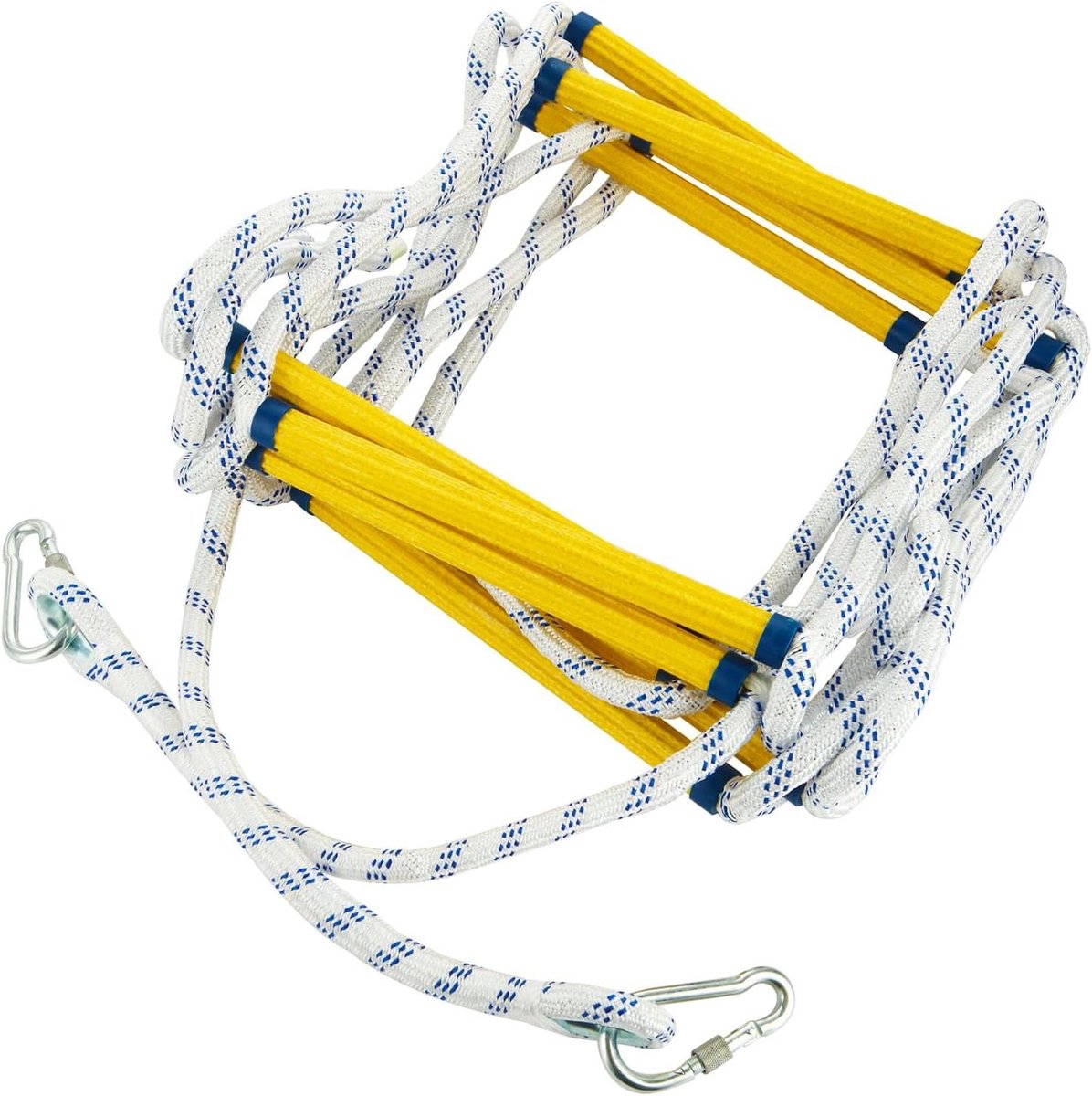 Noodladder Huis - Brandtrap Touwladder - Snelle Ontsnapping - Duurzame Constructie - 4.9 meter - Zwart