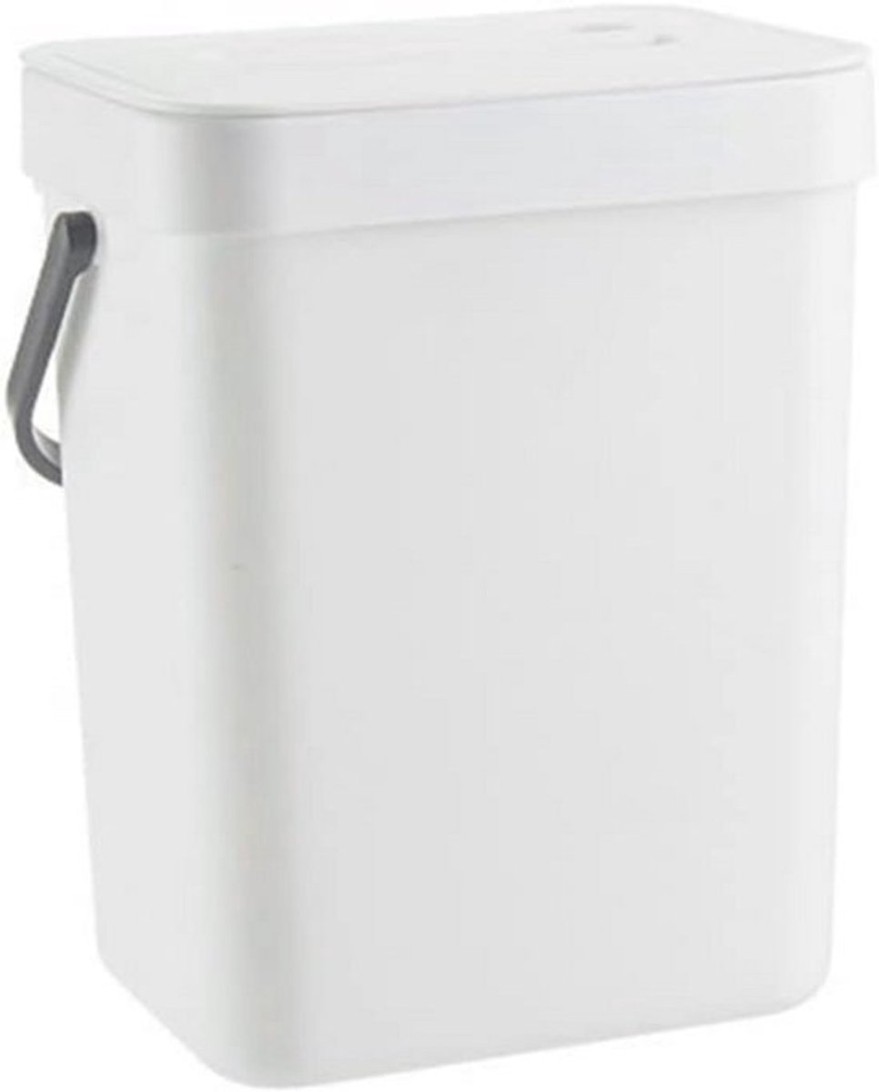 3 liter keukentrommel met deksel en handgreep - Compacte afvalcontainer voor composteren