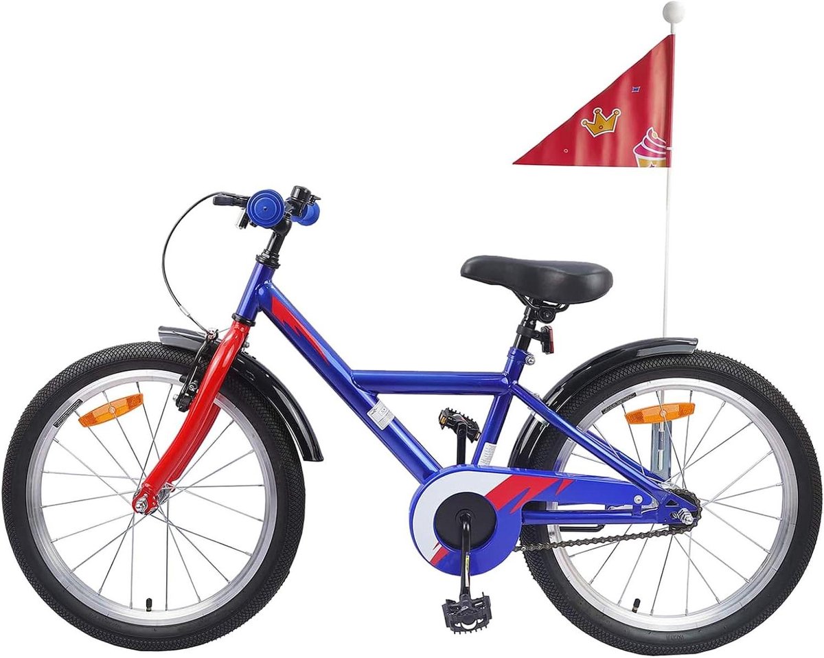 Kinderfiets sfiets sfiets Fietsen in Park Verstelbaar Stuur Zitting 18 inch Donkerblauw