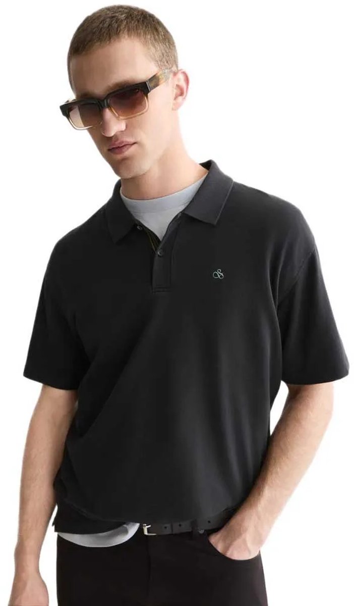 Scotch & Soda 183793 Relaxed Fit Korte Mouw Poloshirt Zwart S Man