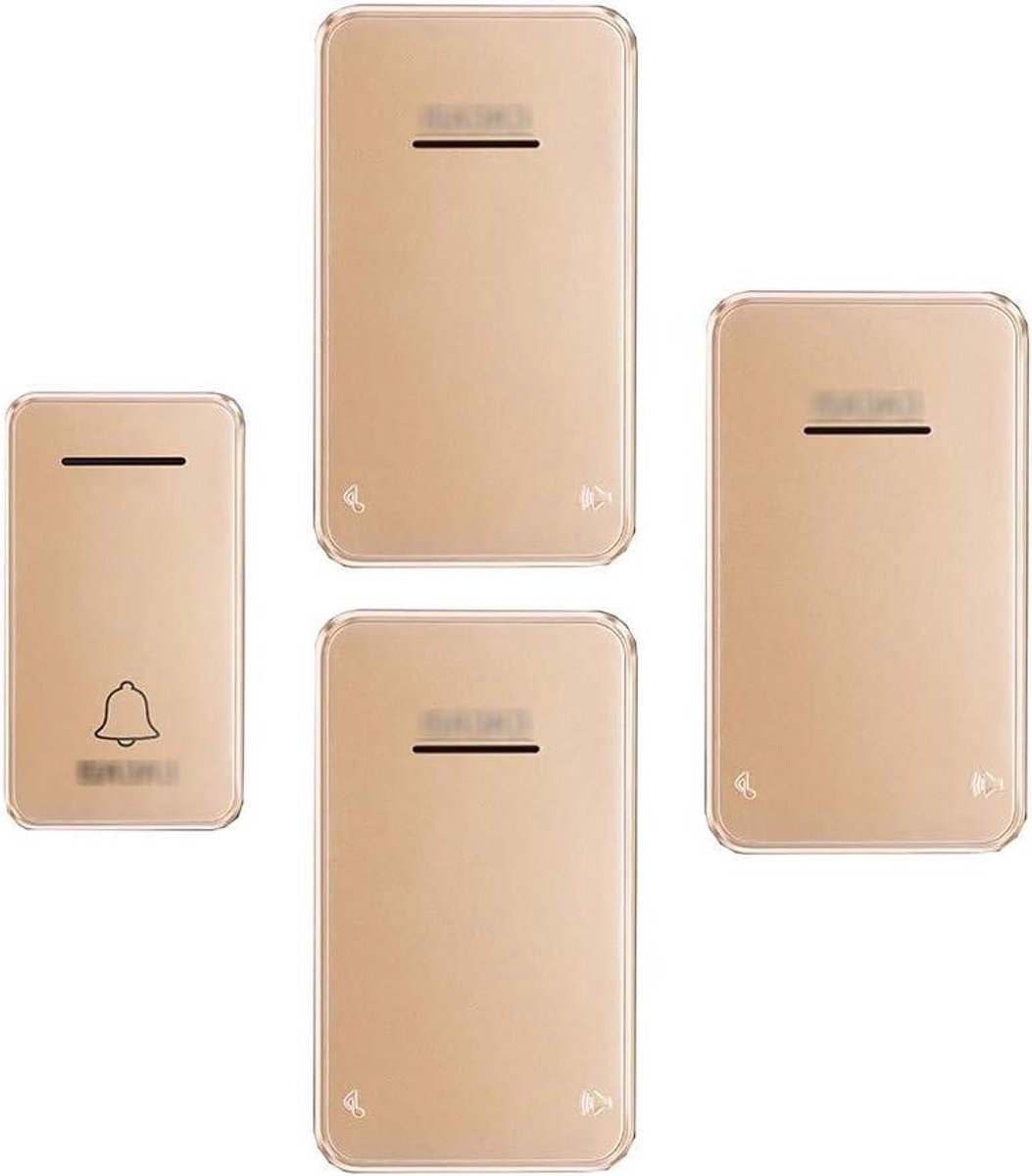 Draadloze Deurbel Set - Zelfvoorzienend Belletje - Toegangscontrole Huis - Geen Batterijen Nodig - 200 Meter Bereik - Wit