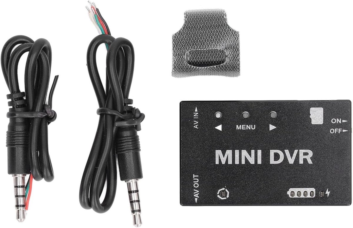 Mini DVR Recorder met NTSC/PAL Schakelaar, 32GB Geheugen, 11 Taalmenu voor FPV Drone en RC Modellen