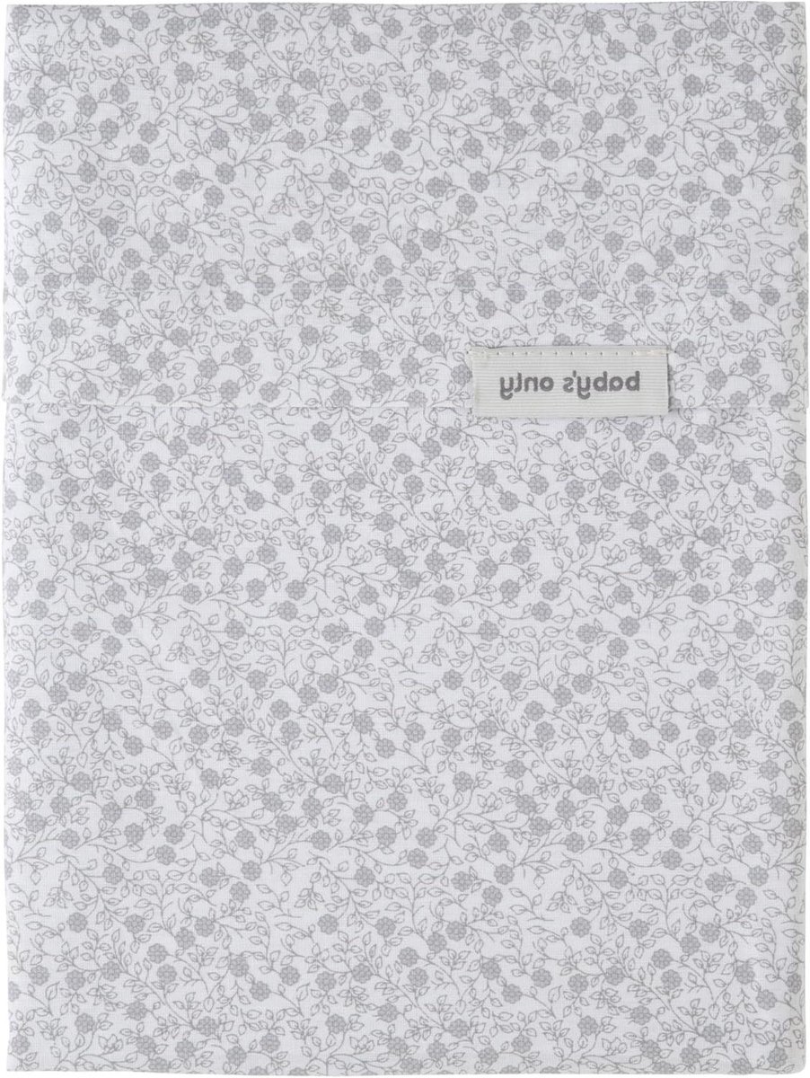 Ledikantlaken Flower - Babylaken Wiegdeken - Babykamer Aankleden - 100% Katoen - 120x150 cm - Nordic Blue