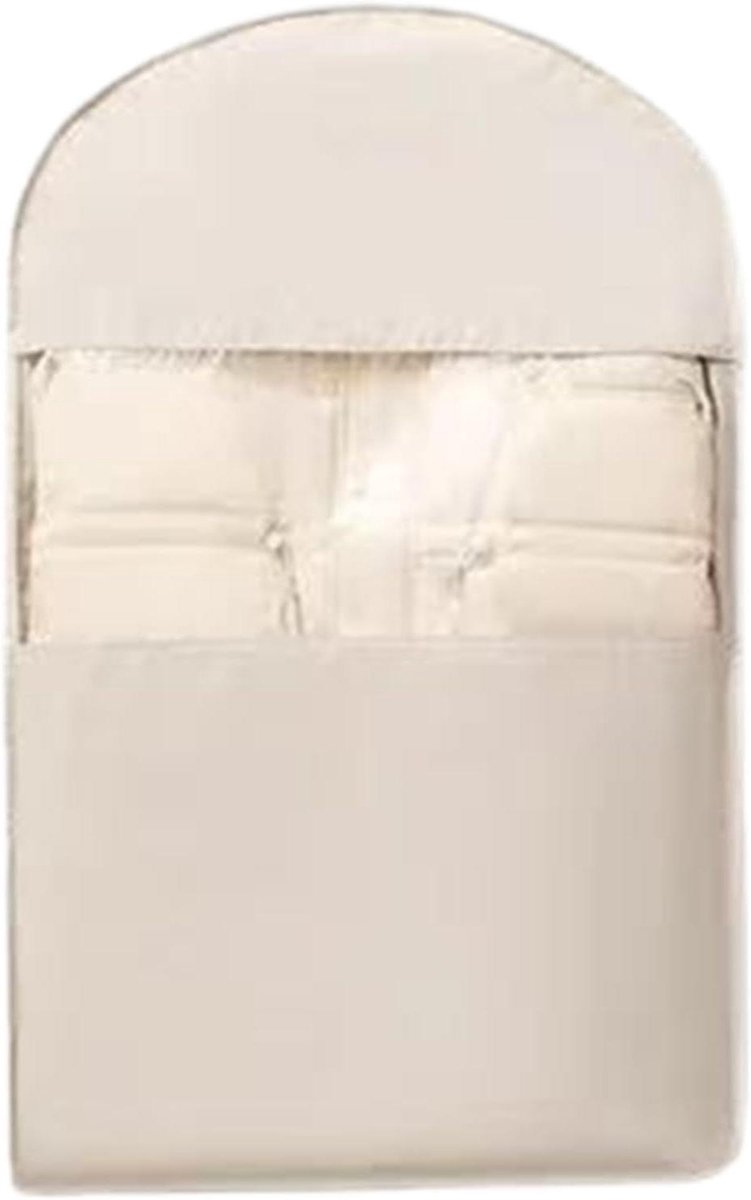 Opberghoezen Kleding - Kledingbeschermers Ritssluiting - Kasten Organiseren - Ruimtebesparend Compressie - 90 x 58 cm - Havermout