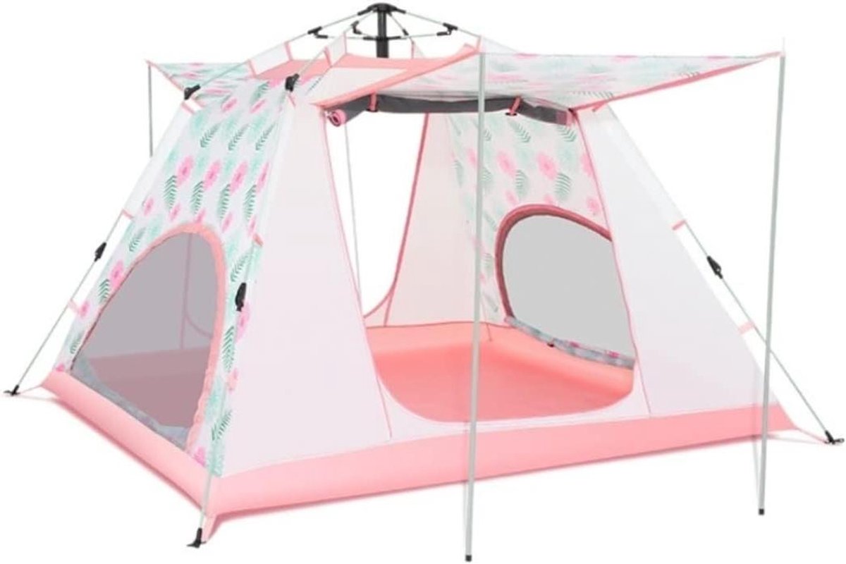 Pop-Up Tent - Automatische Tent - Kamperen Outdoor - UV Bescherming - 210x210x140cm - Roze