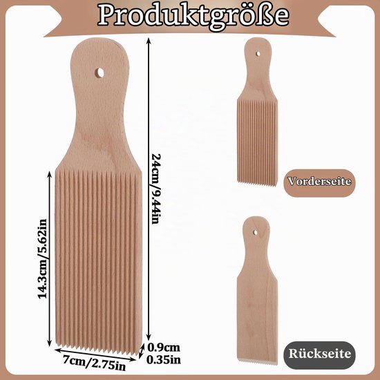 Gnocchi bord - Natuurlijk beukenhout - Perfecte textuur voor zelfgemaakte pasta - Eenvoudig in gebruik - ShopVlot — afbeelding 2