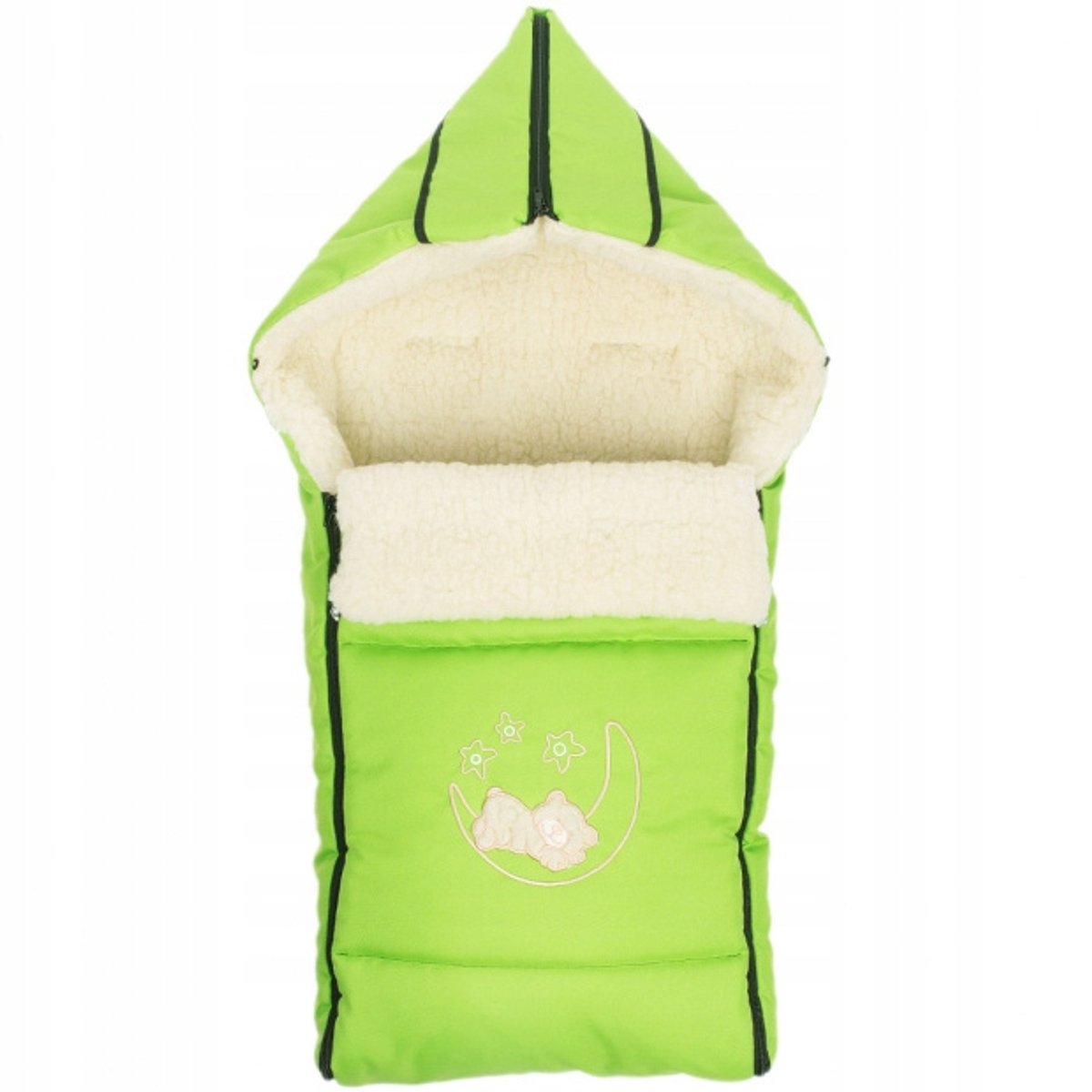 Lamsvel Voetenzak Kinderwagen/Autostoel/Slee Waterdicht 40x90cm Groen