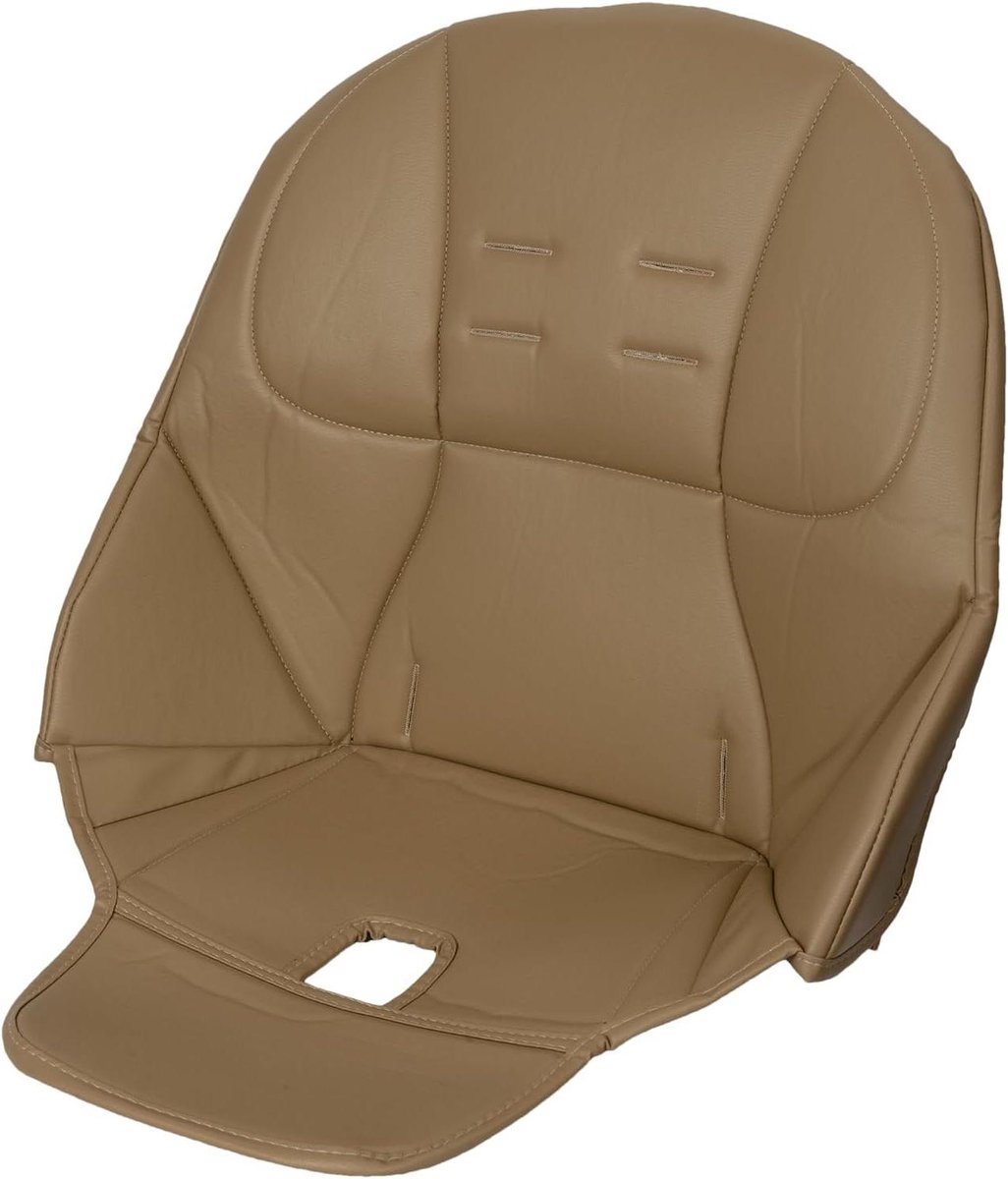 Kinderstoel Kussen - Zitkussen Kinderstoel - Bescherming en Comfort - Slijtvast PU Leer - 80x40x2 cm - Kaki