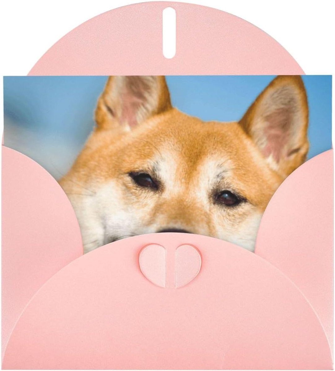 Wenskaarten Hond - Notitiekaarten Bedankkaarten - Persoonlijke Notities Uiten - Parelpapier met Glans - 4x6 Inch - Roze