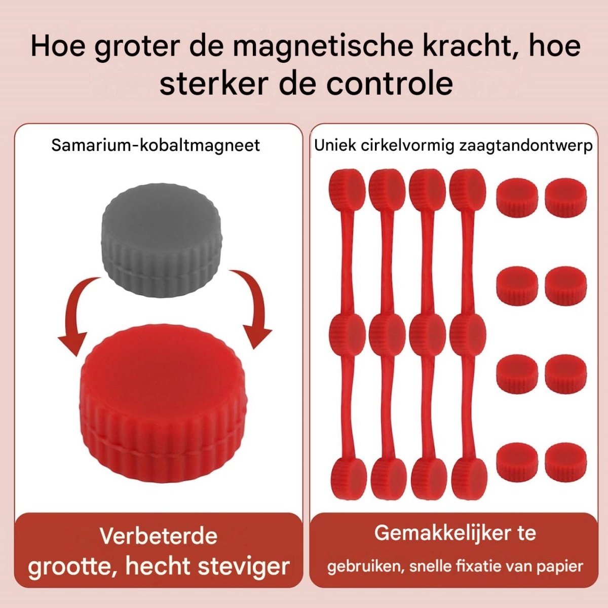 GELLDG 4 Stuks Siliconen Magnetische Clips voor Bakpapier in Airfryer - Herbruikbaar en Makkelijk Schoon te Maken - Geschikt voor Alle LuchtFriteuses - 1,6x11,8x0,6cm - Hittebestendig Siliconen Accessoire