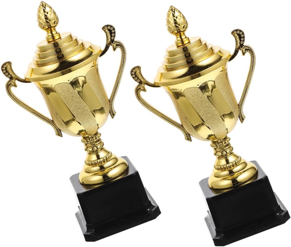 Gouden Trofeeën - Prijzen Bekers - Wedstrijden Winnen - Lichtgewicht Plastic - 6 x 12 x 21.1 cm - Goud