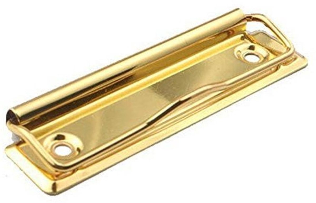 Board Clip - Sterke Metalen Veer - Klemclip - Wandmontage - Lichtgewicht - Hoogwaardig Metaal - 12 cm Lengte - Klembordclip