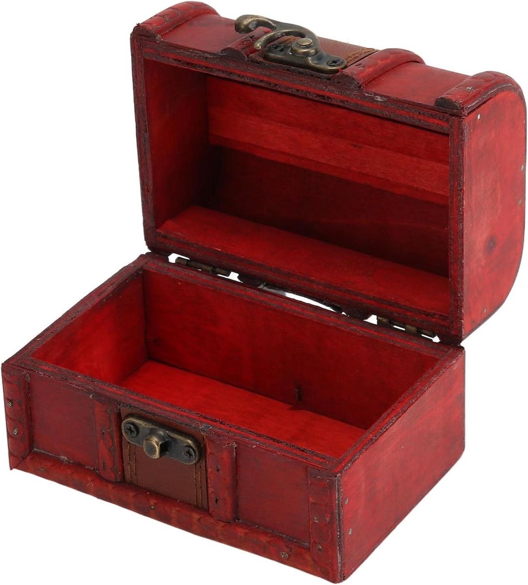 Houten Sieradendoos - Schatkist Broche Doos - Kleine Spullen Opbergen - Antieke Stijl Ontwerp