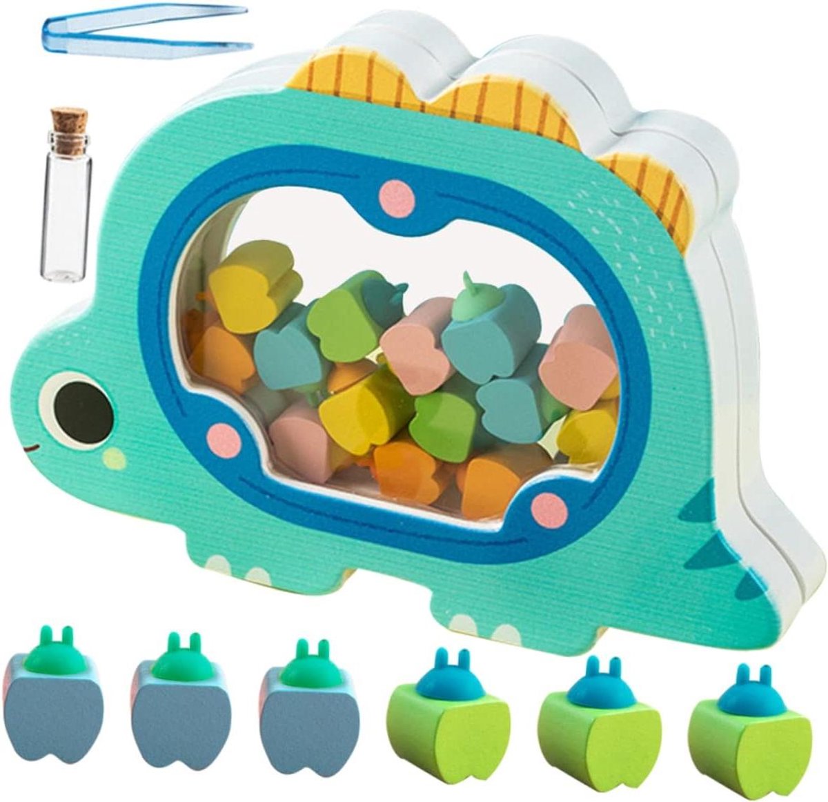Houten Tand Bewaarbox - Opbergdoos Melktanden - Babymomenten Bewaren - Schattig Draak Ontwerp - 21 x 15 x 3.8 cm
