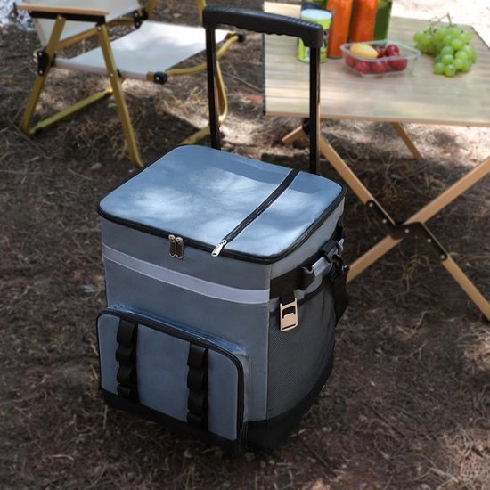Campingkoelbox met wielen - Draagbare koelbox Outdoor koeler - Eten en drinken koel houden - Waterdicht en scheurbestendig — afbeelding 2