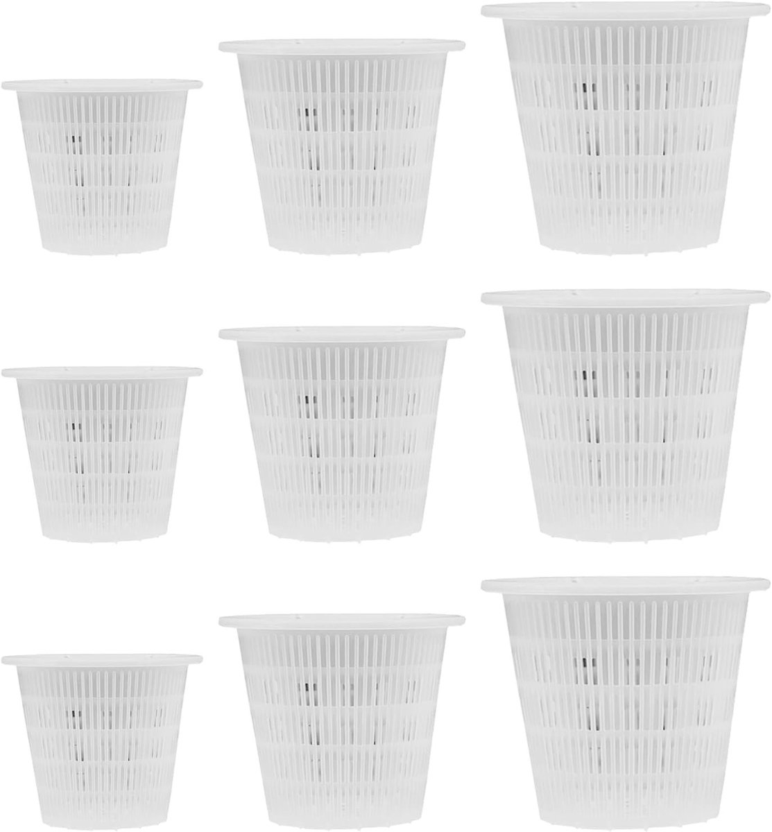 Transparante Orchidee Potten voor Binnen, Plastic Groei Potten voor Hardere Orchideeën, Set van 9 Stuks