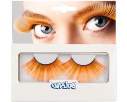 Zelfklevende wimpers - Kunstwimpers XL - Themafeest outfit - Eenvoudig aan te brengen - 1 paar - Oranje