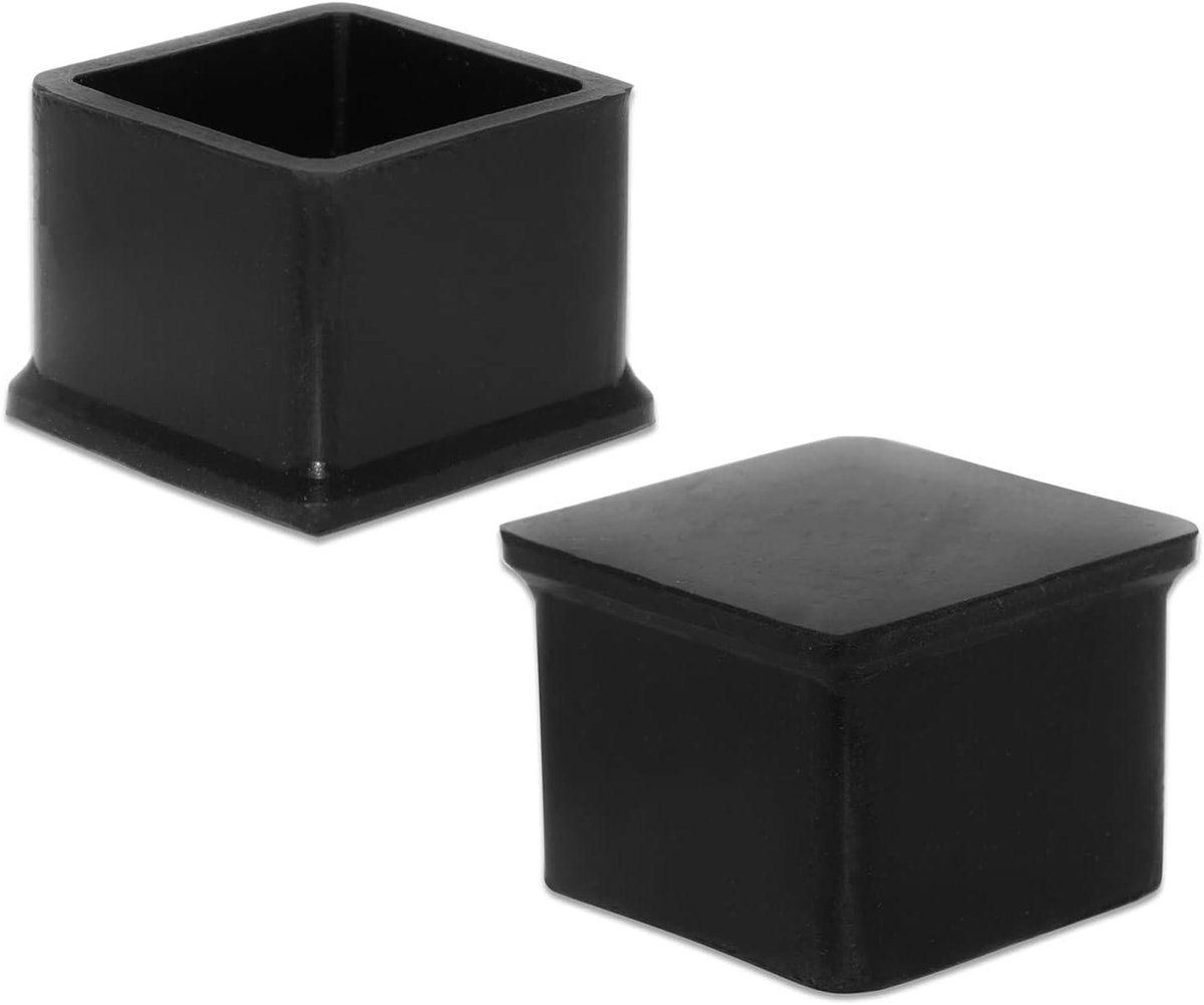 Stoelpoot Beschermers - Meubelpoten Doppen - Vloeren Beschermen - Duurzaam Siliconen Materiaal - 25 mm Vierkant - Zwart