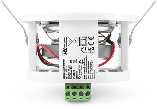 Power Dynamics set van 8 CSBA3L plafondspeakers met de B100W inbouw versterker - Bluetooth - 4x 25W — afbeelding 4