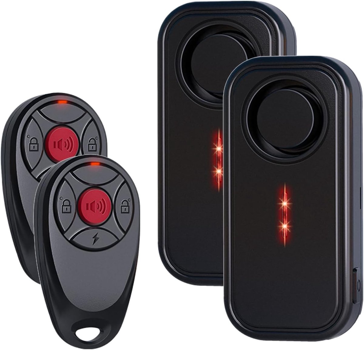 Fatbike alarm - Zwart - 2 Pack - Waterdicht Trilalarm met 113 dB Sirene - Voor Fiets, Auto en Scooter
