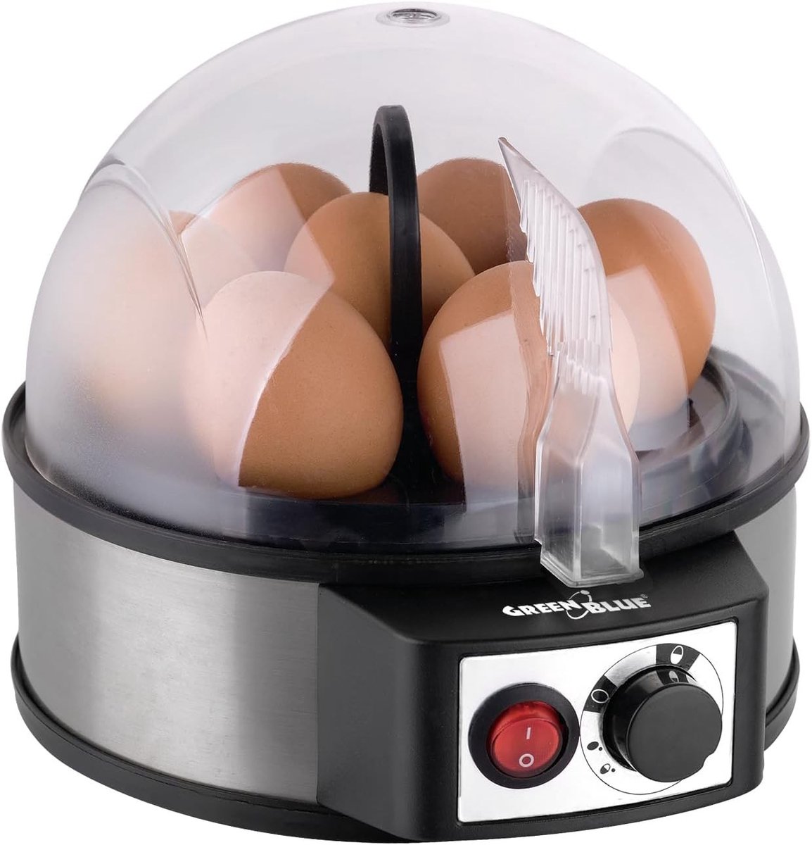 Eierkoker - Wit - 400 Watt - Automatische Eierkoker voor 7 Eieren - Snel en Gemakkelijk Koken