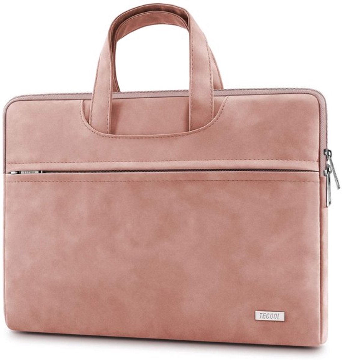 15-15,6 Inch Laptop Sleeve - Dikke Laptop Hoes Met Handvat in Oranje Roze
