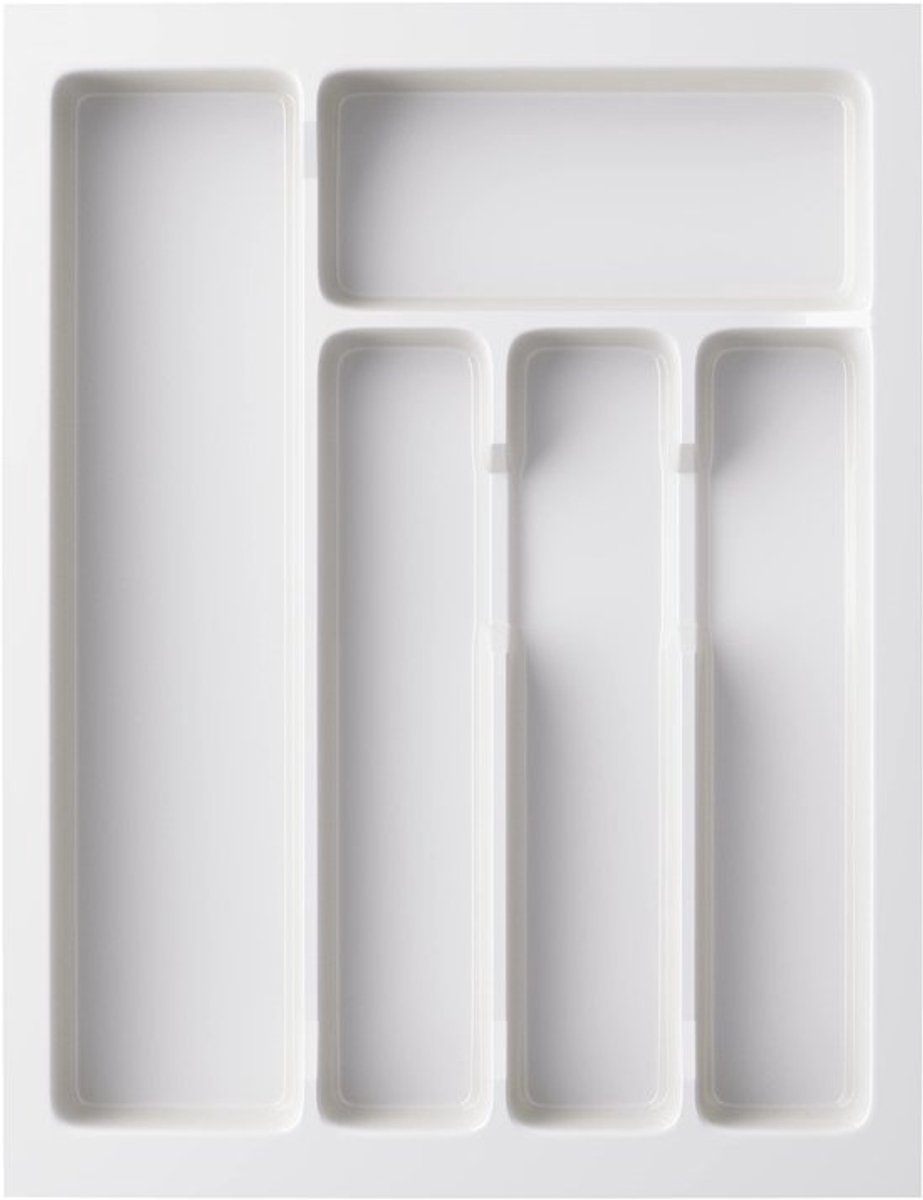 Bestekbak Uitschuifbaar - Bestekbak Vaatwasser - Bestekbak 50x47 - Bestekbak Kunststof - Bestekbak met Deksel - Onderhoudsvriendelijk, 5 Vakken - Bestekinzet
