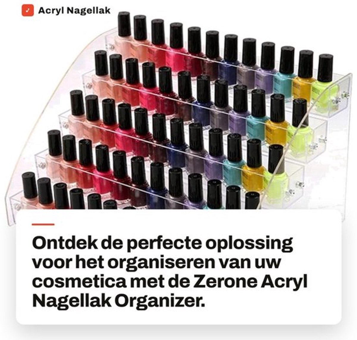 Make-up Organizer Draaibaar - Transparante Make-up Organizer - Lades - Vijf Lagen - Acryl - Geschikt voor Nagellak en Lippenstift - Cosmetica Organizer