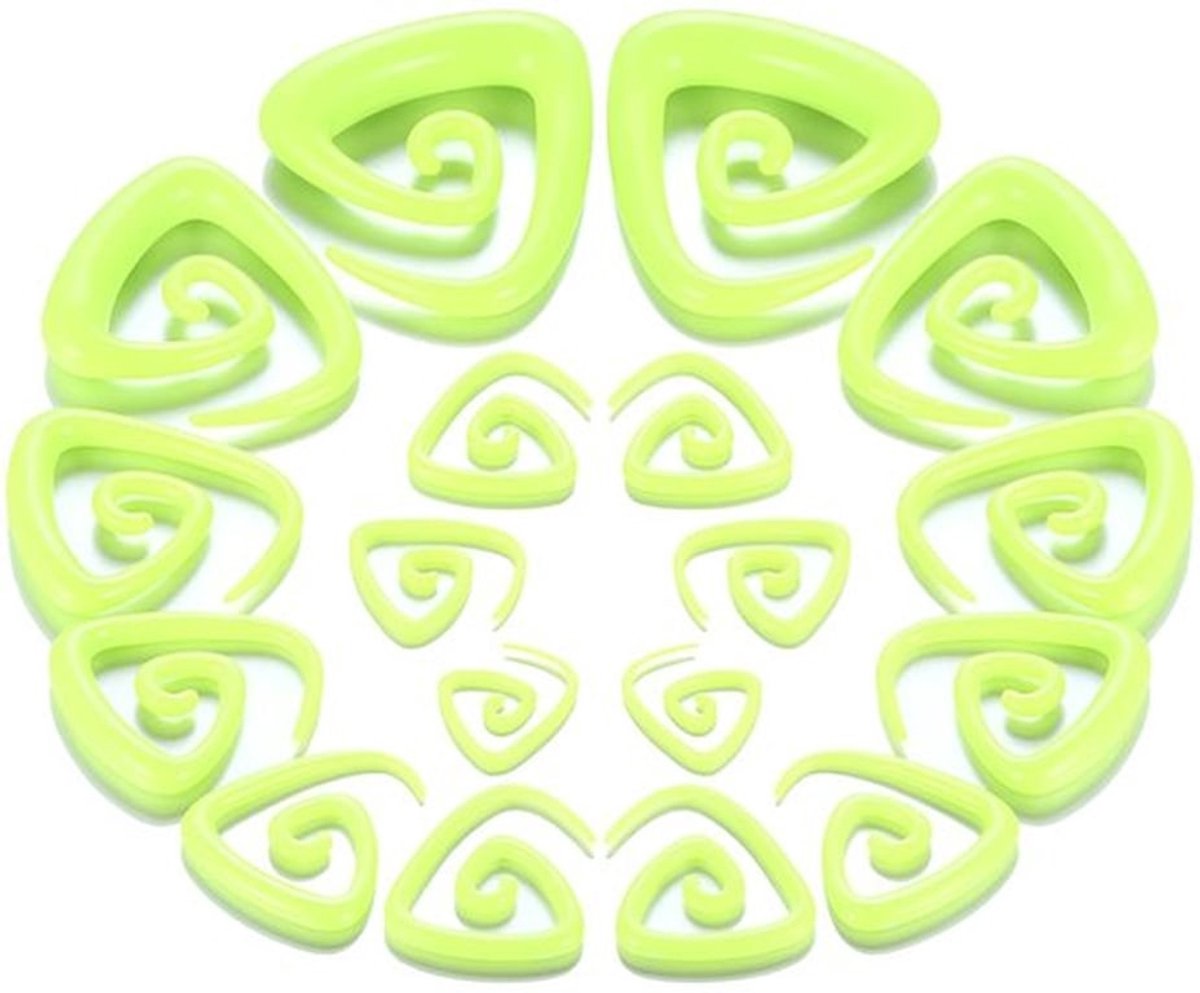 Tapers Set van 18 Stuks - Acryl Oormeters - Hypoallergeen - Lichtgewicht - Diverse Maten 1.6-10mm - Comfortabel en Duurzaam - Oorbellen