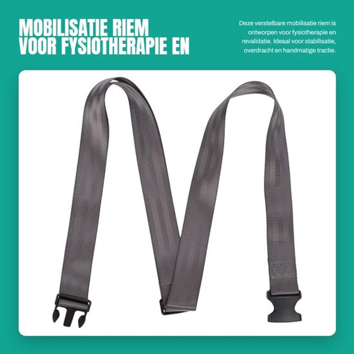 Mobilisatieriem Verstelbaar - Fysiotherapie - Revalidatie - Stabilisatie - Handmatige Therapie - Hoogwaardig Nylon - Rehabilitatieband