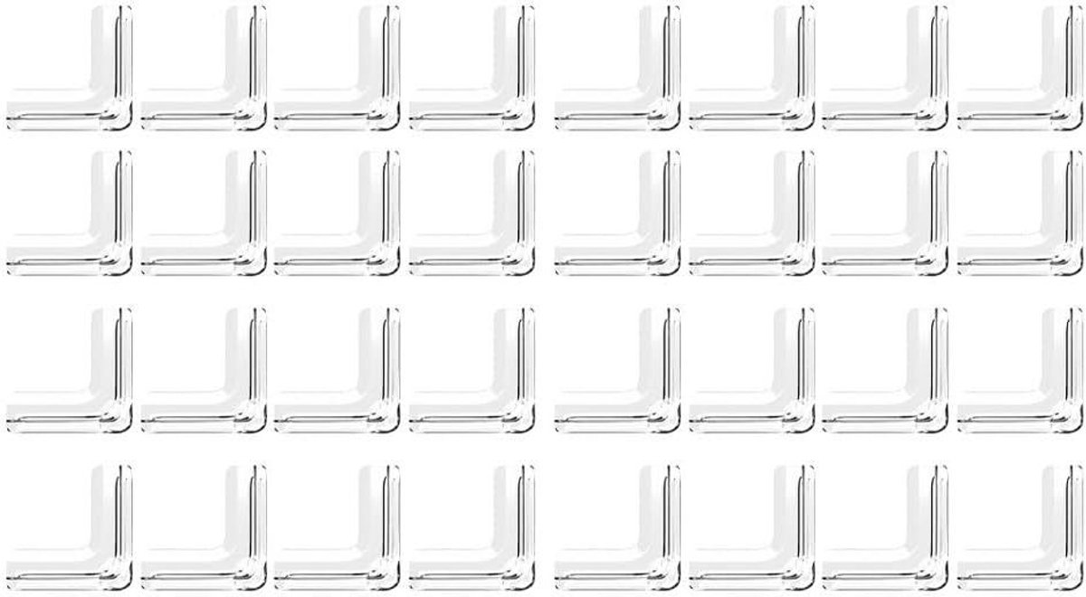Hoekbeschermers - Meubelbeschermers Randen - Babyveiligheid Huis - Zacht Transparant PVC - 45 x 45 x 14 cm - Transparant