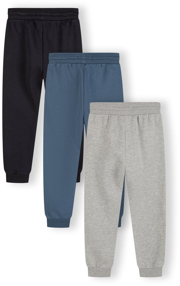 Minoti Joggingbroek Jongens 3-Pack - katoen - grijs