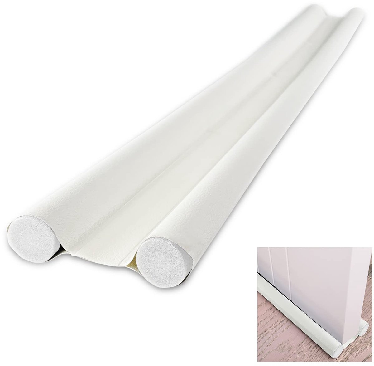 Deur tochtstrip met dubbele afdichting 96 cm, verstelbare deurafdichting tegen tocht, geluid, kou en insecten
