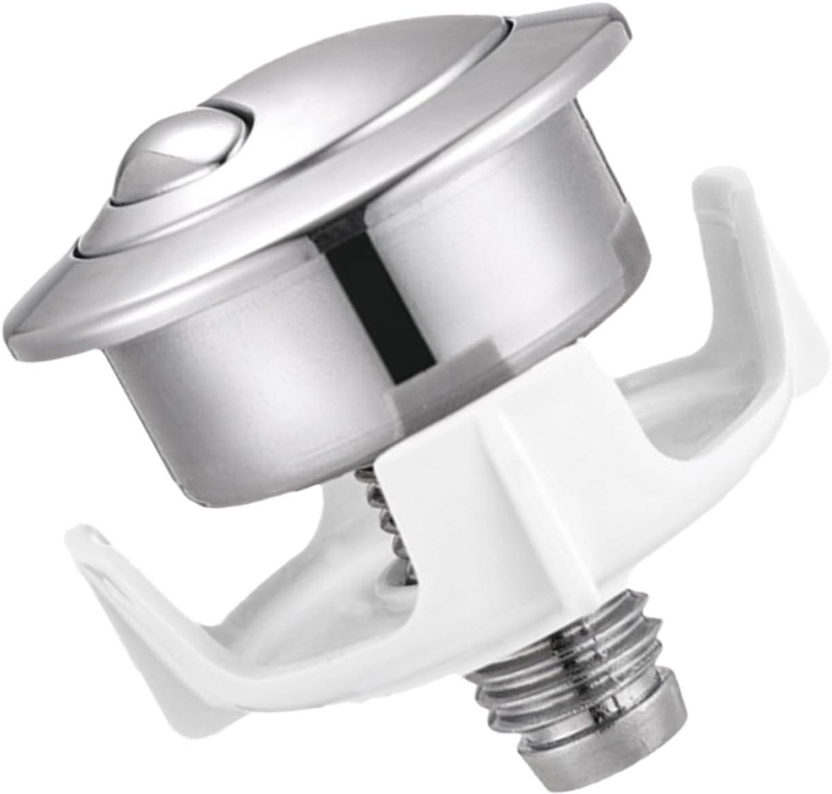 Waterspoelknop - Spoelmechanisme Dubbel - Toilet Reparatie - Installatie Zonder Gereedschap - 54 x 37 mm - Zilver