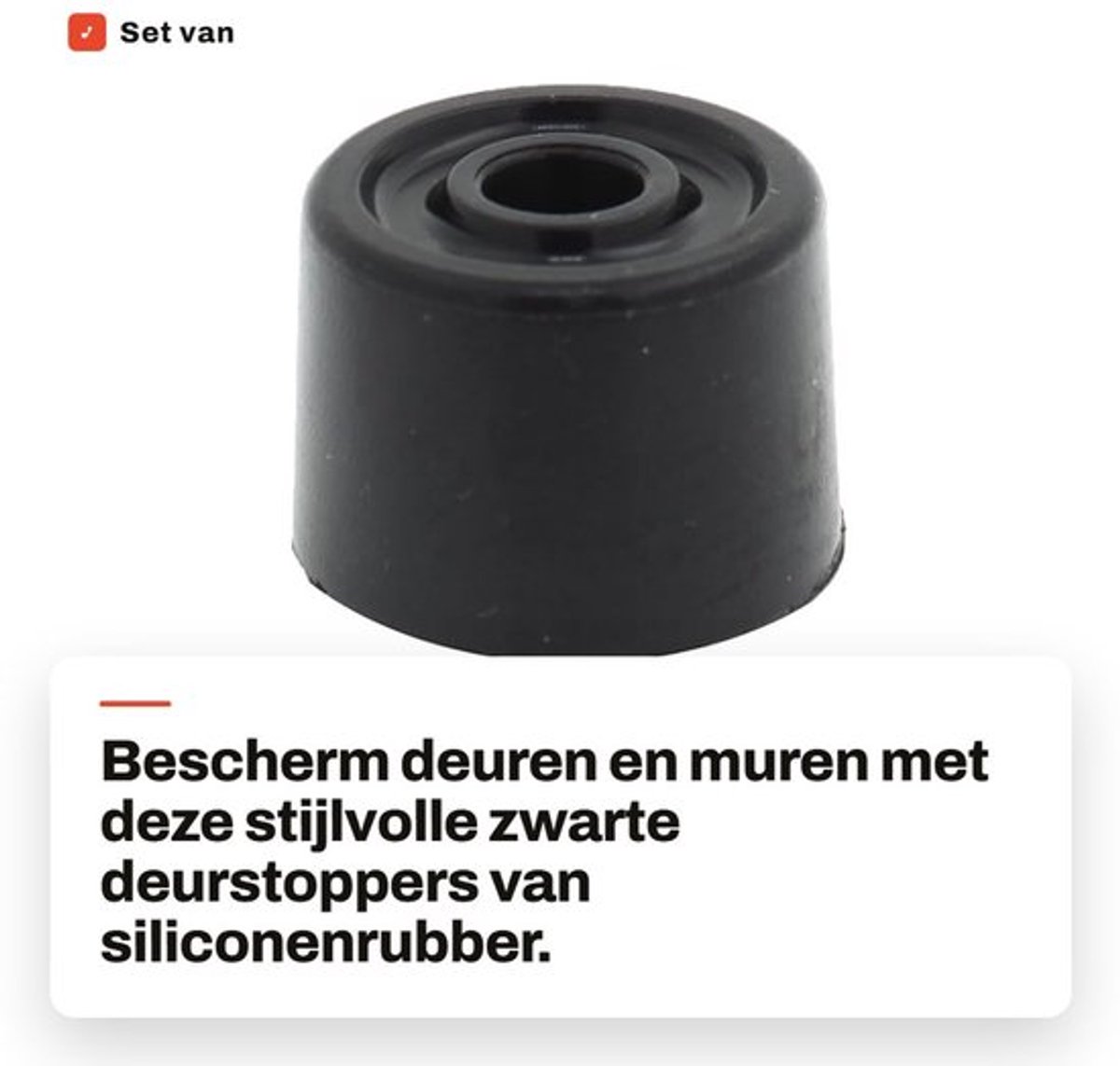 Deurstop Zwart - 4 Stuks - Siliconenrubber - Schokabsorberend - Vloermontage - Duurzaam Materiaal - Deurstoppers