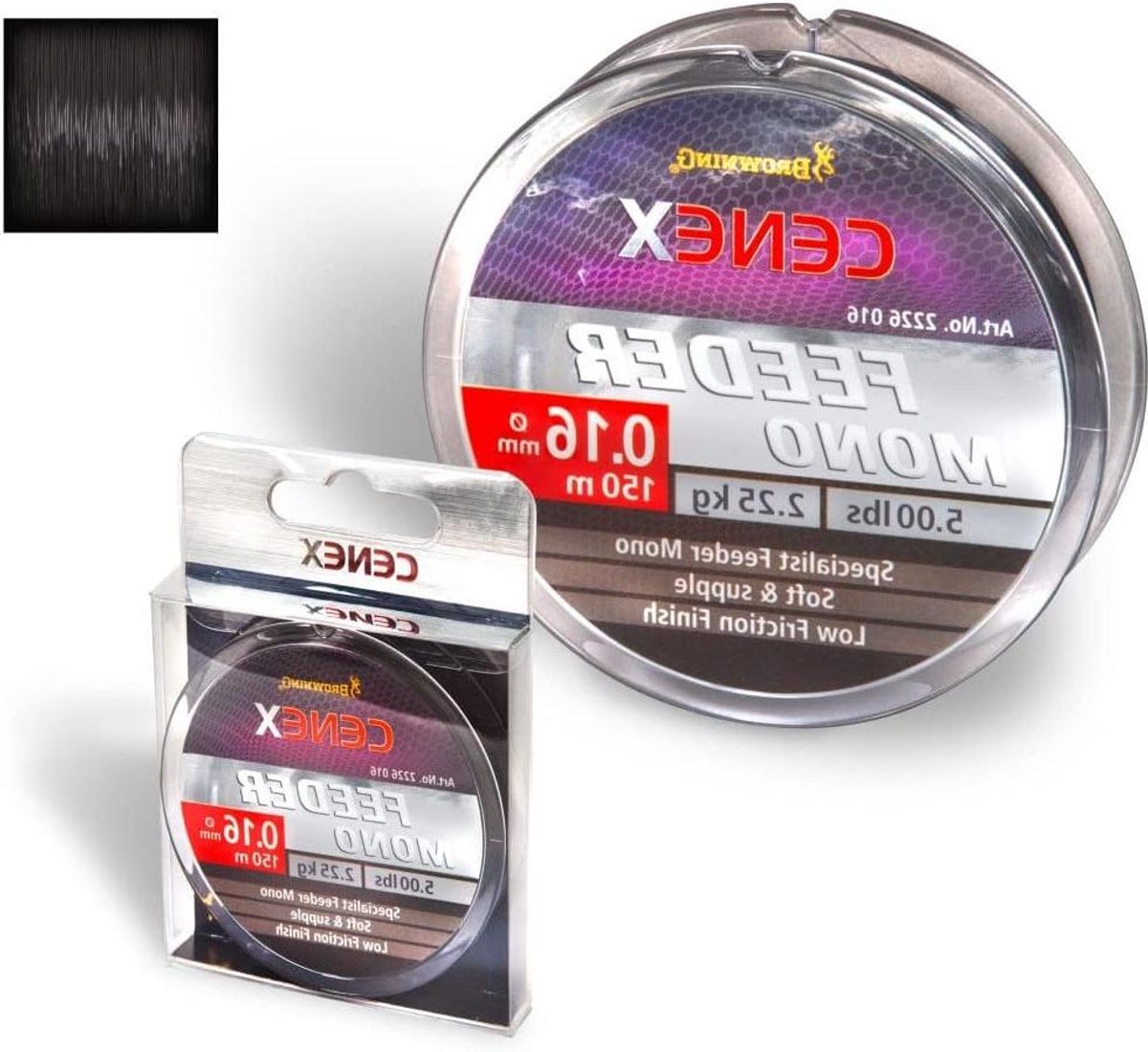 Cenex Feeder Mono - Vislijn Monofilament - Vissen op Afstand - Zeer Gladde Oppervlakte - 150m - Zwart