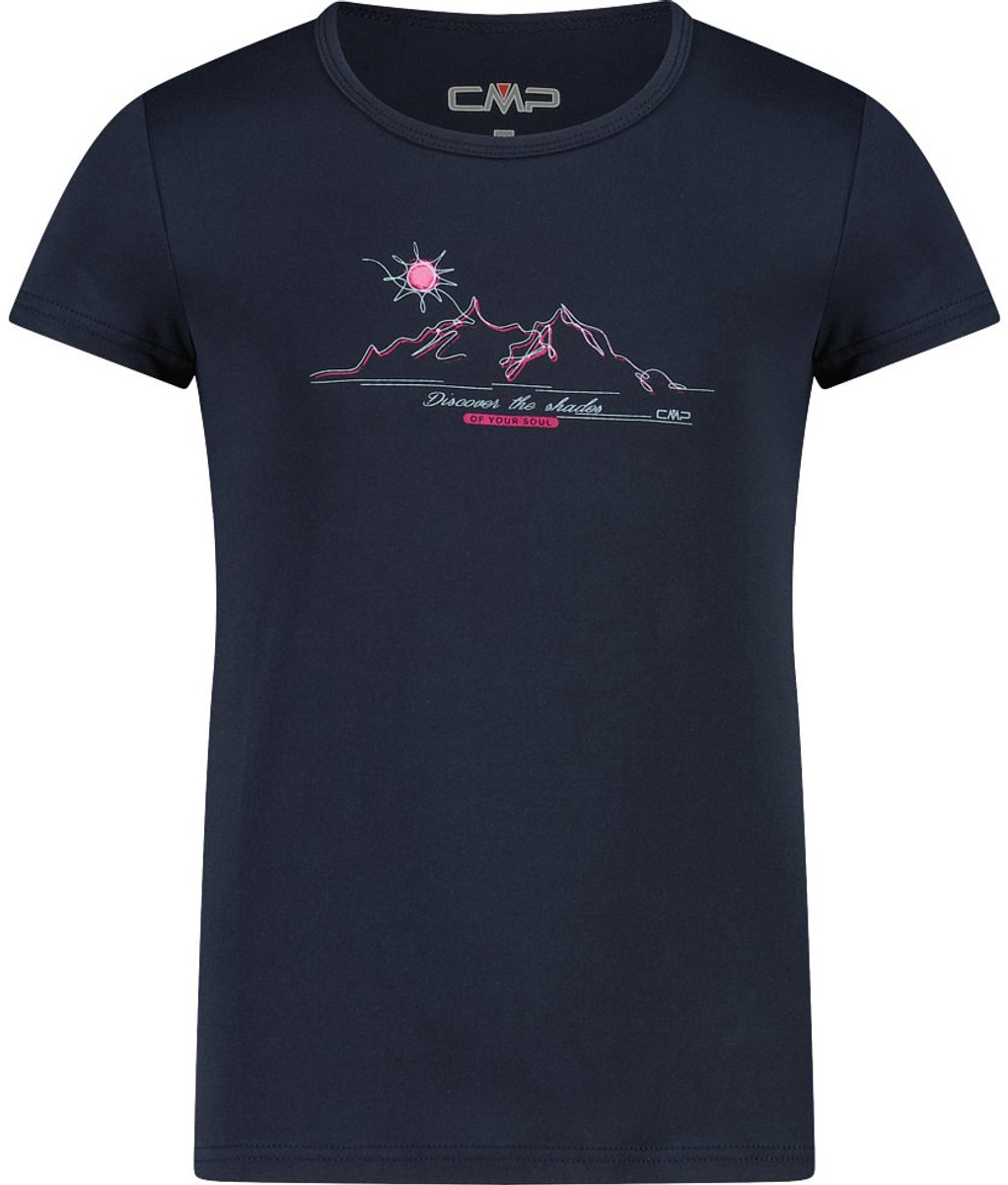 T-shirt met een brede hals voor meisjes CMP Blauw