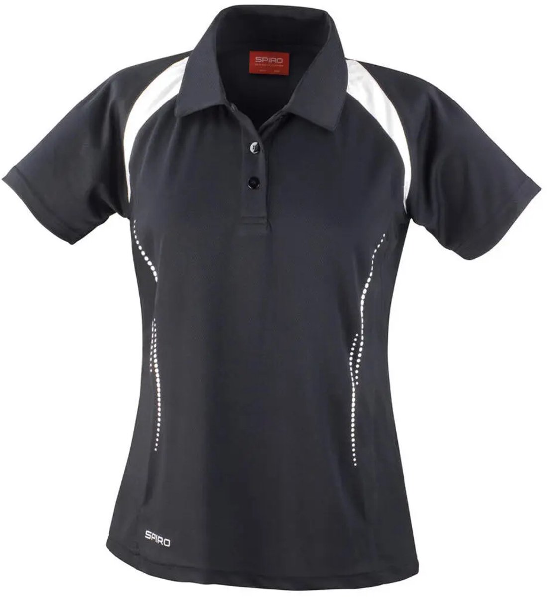 Ladies` Spiro Team Spirit Polo - Black/White - L