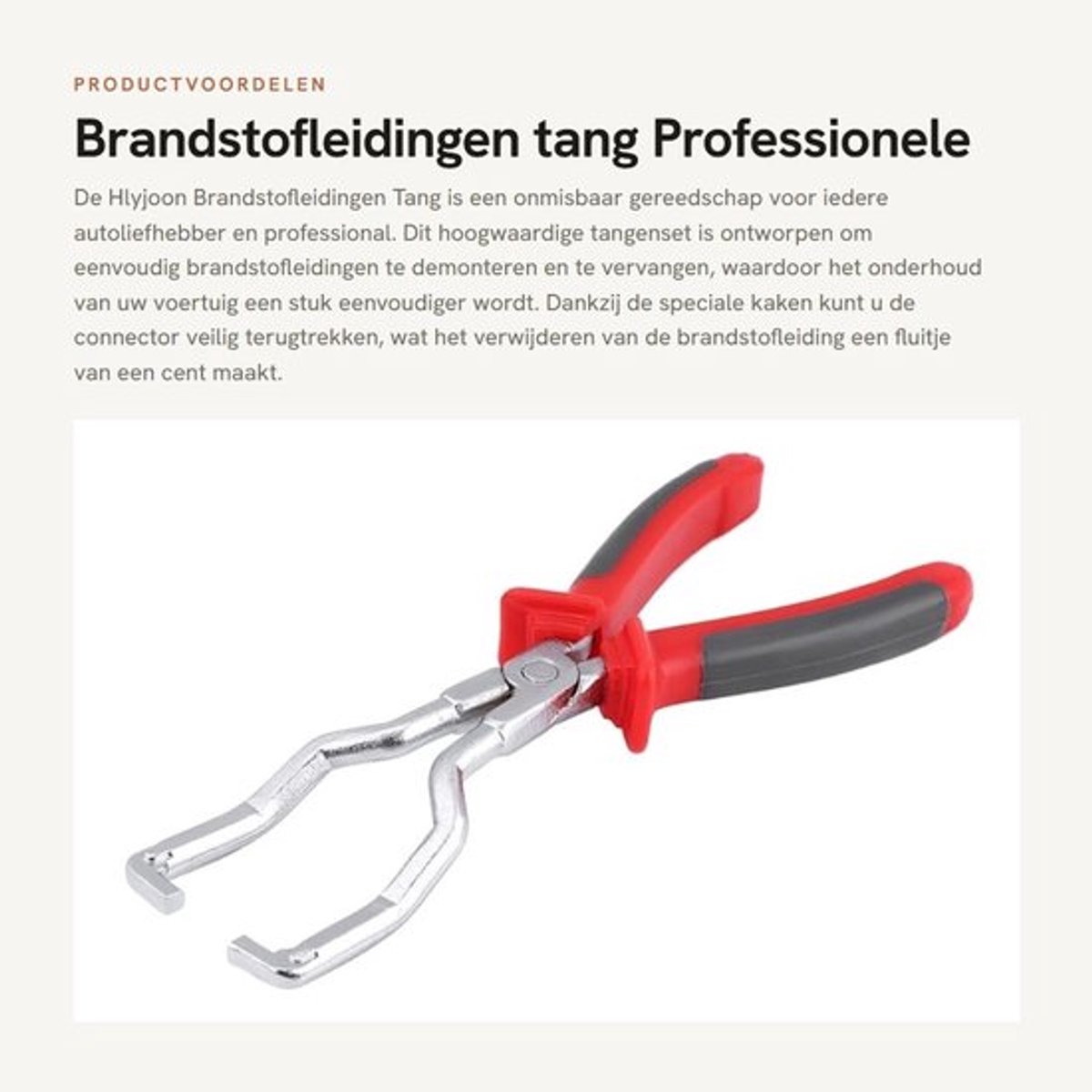 Brandstofleiding Tang Professionele Demontagetool - Brandstofslang Tang - Slangklem Verwijder Tool - 45# Stalen Constructie - 22x6.5cm - Duurzaam en Betrouwbaar - Brandstoftang
