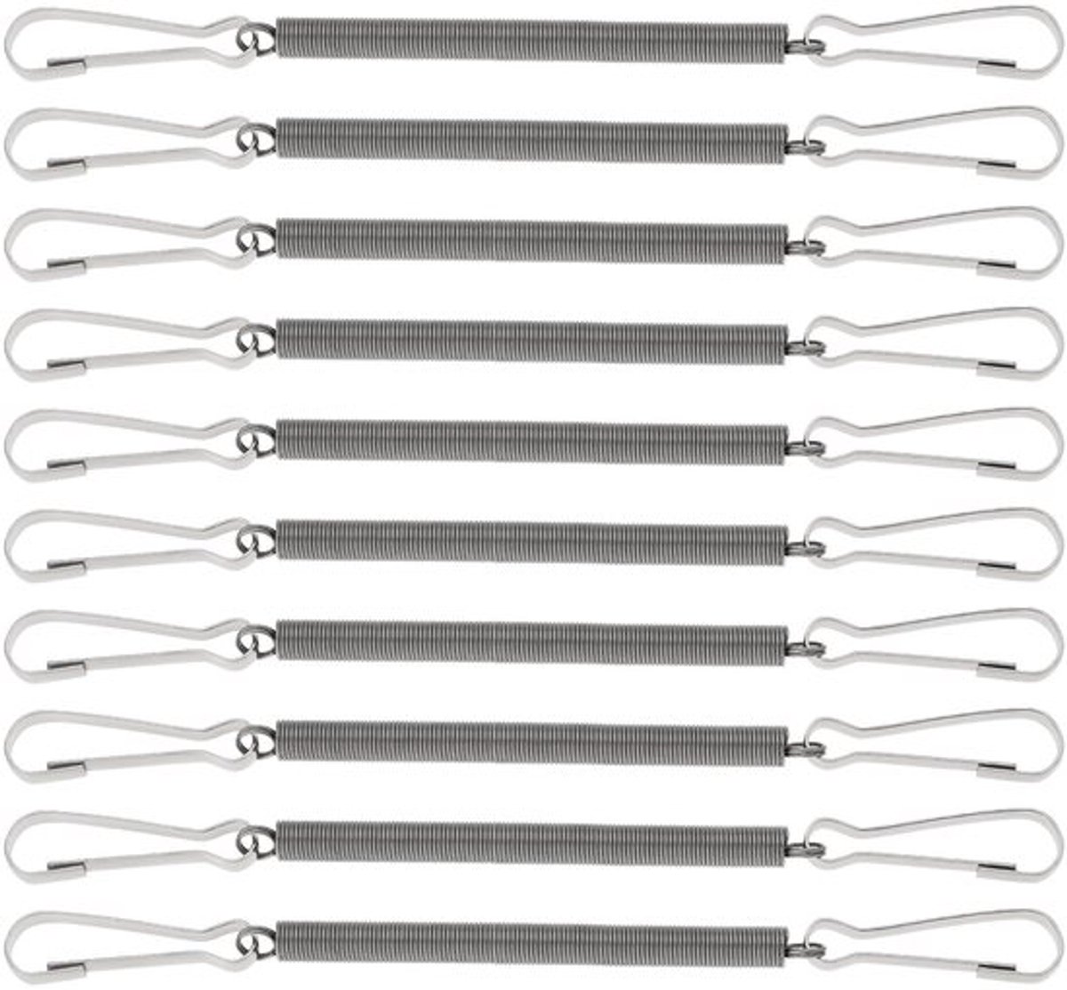 Lente Haken 10 Stuks - Roestvrij Staal - Water Dispenser - Fles Houder - Voor Konijn/Hamster/Cavia - 14 cm Lengte - Kooi Haken