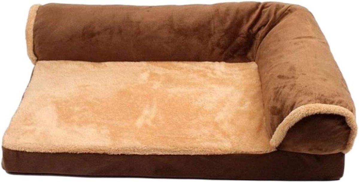 Hondenmand Kattenbed - Huisdiernest Slaapmat - Comfortabel Slapen - Afneembare Wasbare Hoes - 70x50x17cm - C