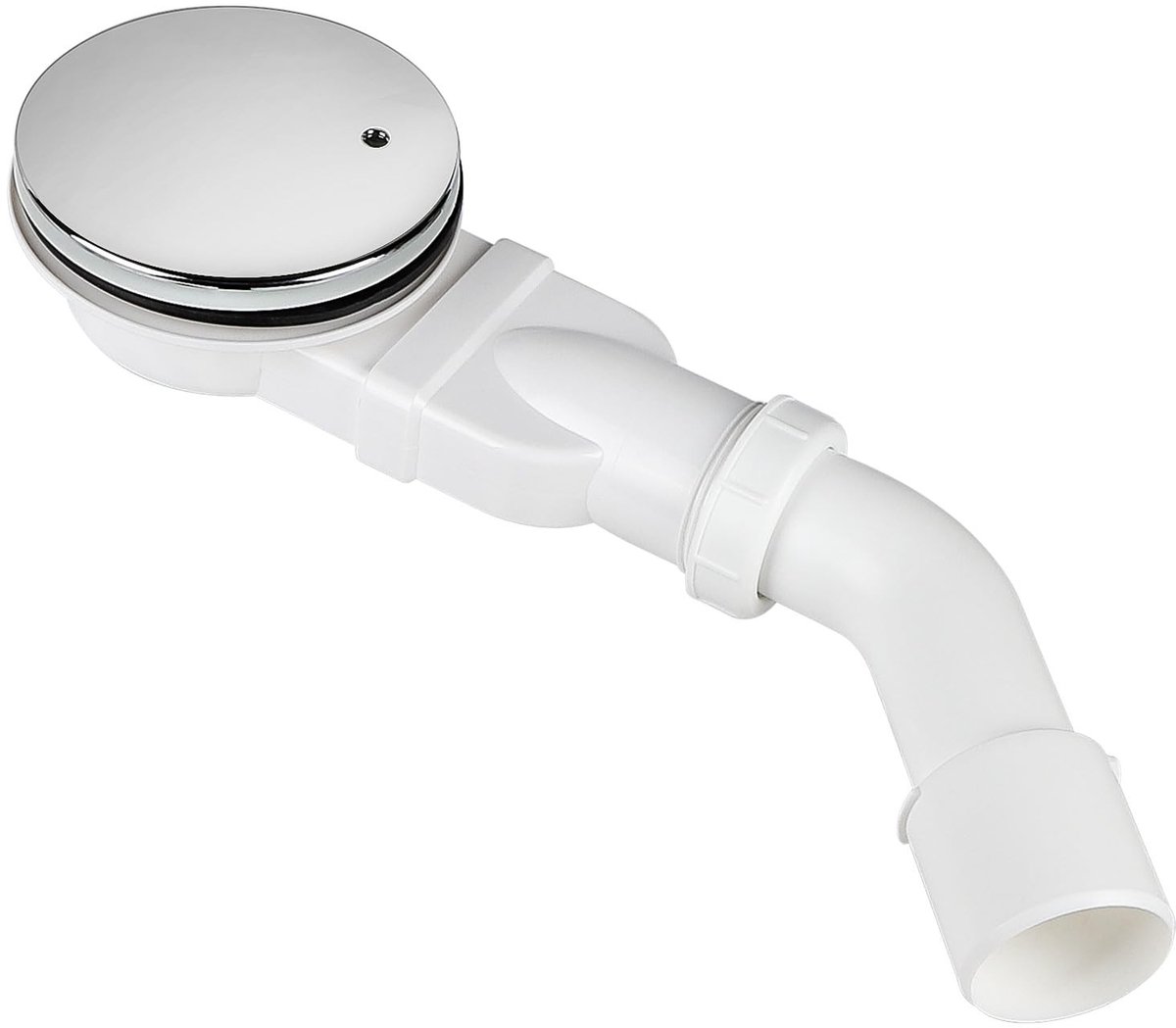 Elzusha - Douchebak Afvoerput 90mm met Geurstop, Haarfilter en Chroom Afdekking