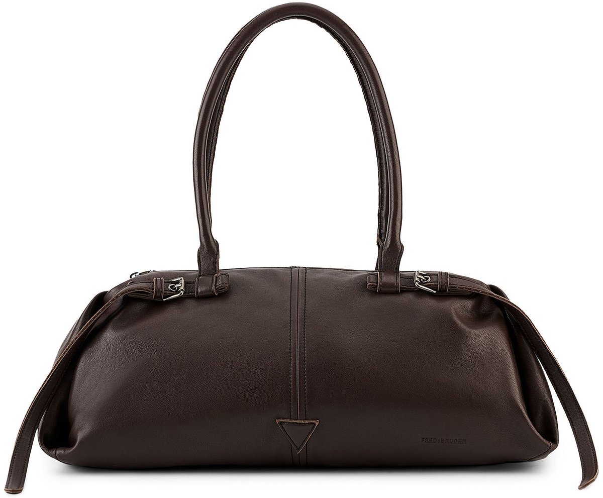 FREDsBRUDER Leren handtas Already Yours Collection Sausage Bag Chocolate Brown donkerbruin